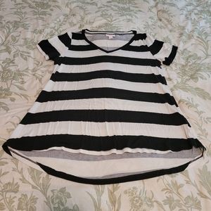 Lularoe Christy T - Black & White Stripes